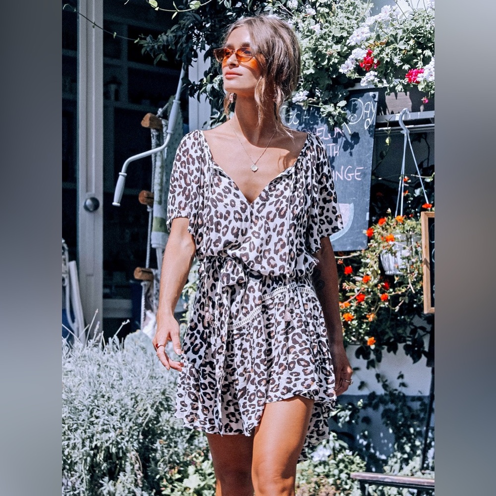 🐆 Spell Bodhi Mini Dress (vintage spell, leopard print)